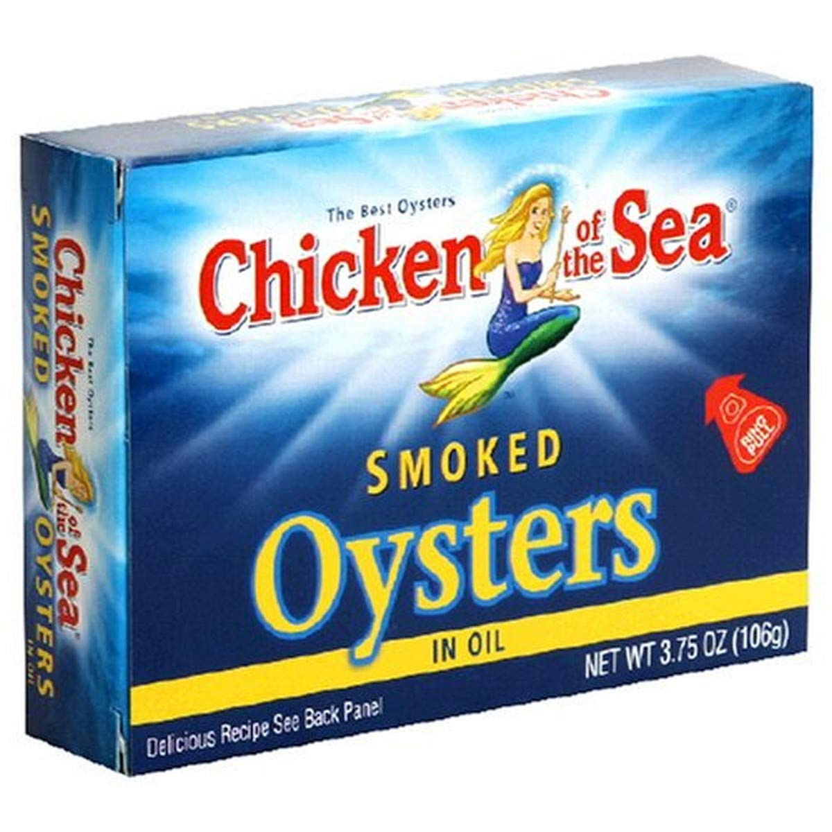 Chicken of the Sea Smoked Oysters in Oil, Canned Oysters, Great for Recipes, 3.7