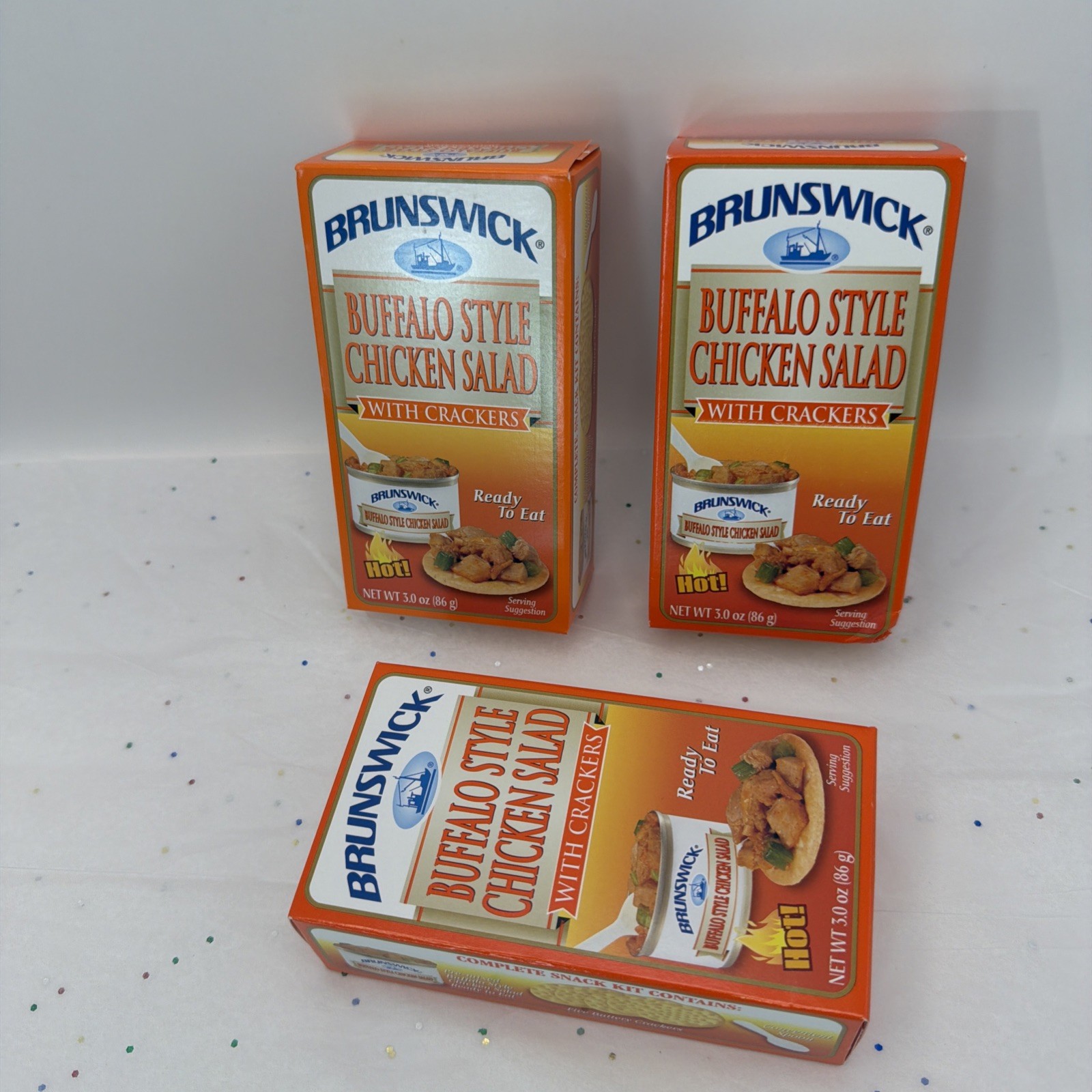 Brunswick Buffalo Chicken Salad W/ Crackers 3 Pack 3oz Bumble Bee Ready To Eat