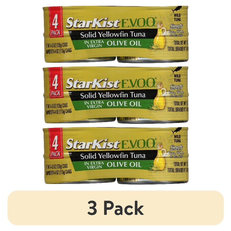 StarKist E.V.O.O. Solid Yellowfin/Light Tuna in Extra Virgin Olive Oil, 4.5 oz