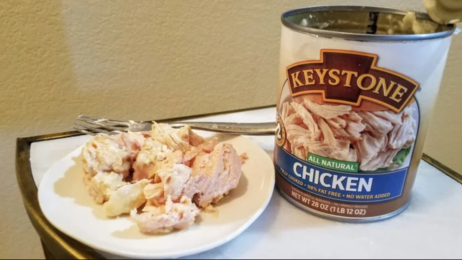 4 Pack Keystone Meats All Natural Canned Chicken 28 oz Can Meat Fully Cooked
