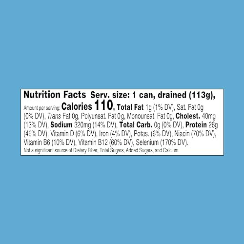 Solid White Albacore Tuna in Water, 4 – 5 Oz Can (Pack of 6) – 24 Cans Total