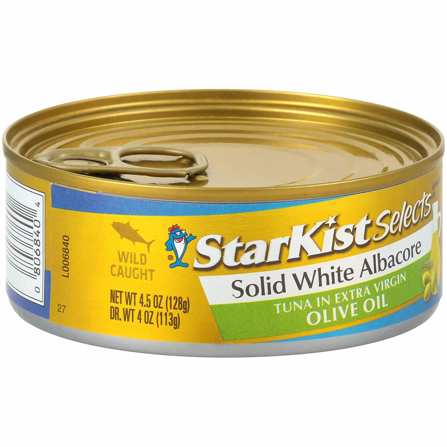 StarKist Solid White Albacore Tuna in Extra Virgin Olive Oil, 5 Ounce Cans