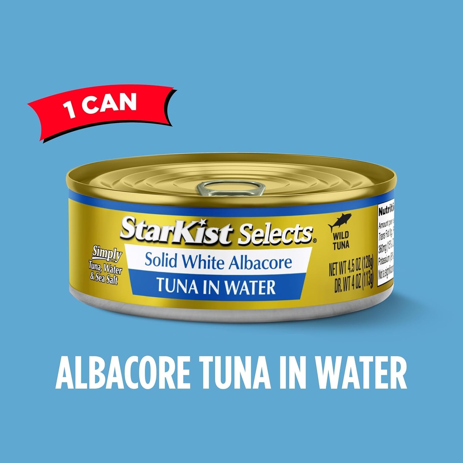 StarKist Selects Solid White Albacore Tuna in Water 4.5 Ounce Can, Pack of 1