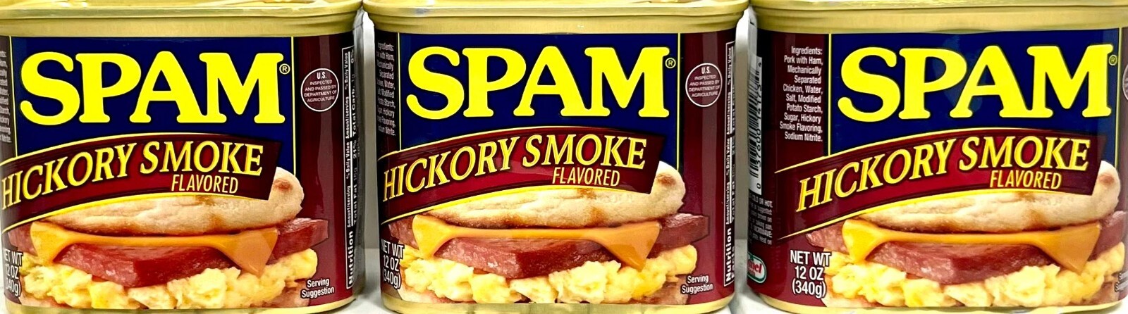 Spam Hickory Smoke Luncheon Meat 12 oz ( Pack of 3 )