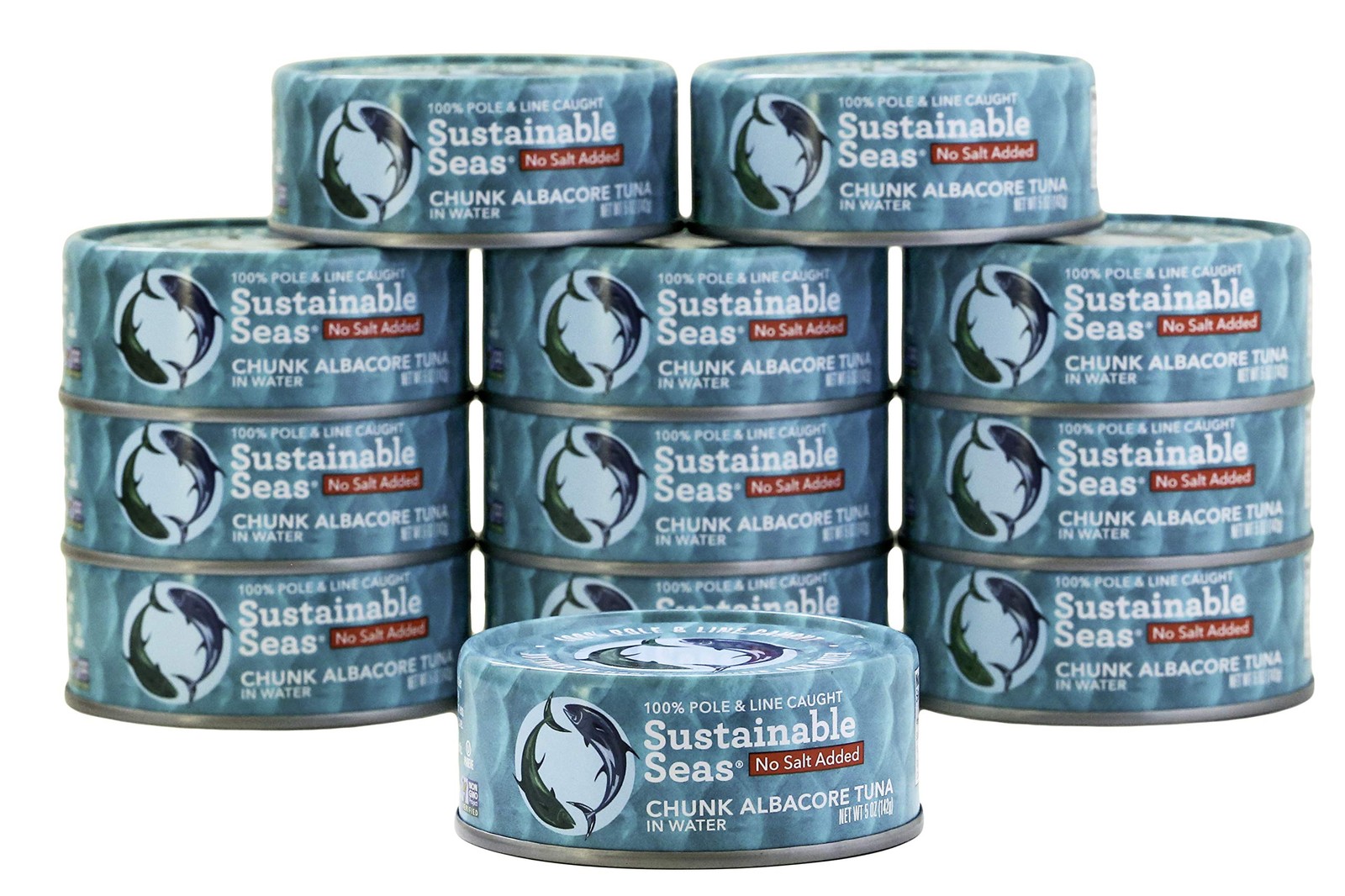 Sustainable Seas, Chunk Albacore Tuna in Water, No Salt Added, 5 Ounce, 3rd p…