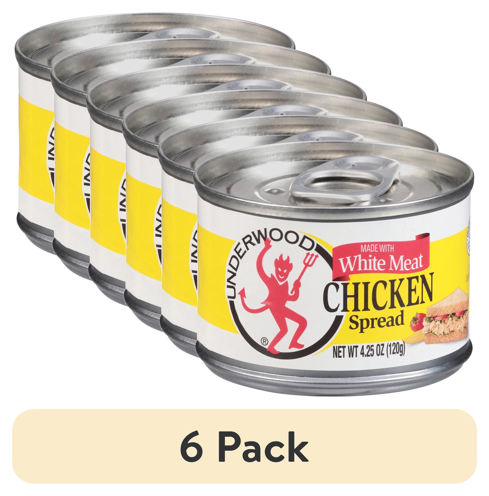 (6 pack) White Meat Chicken Spread, 4.25 oz Can