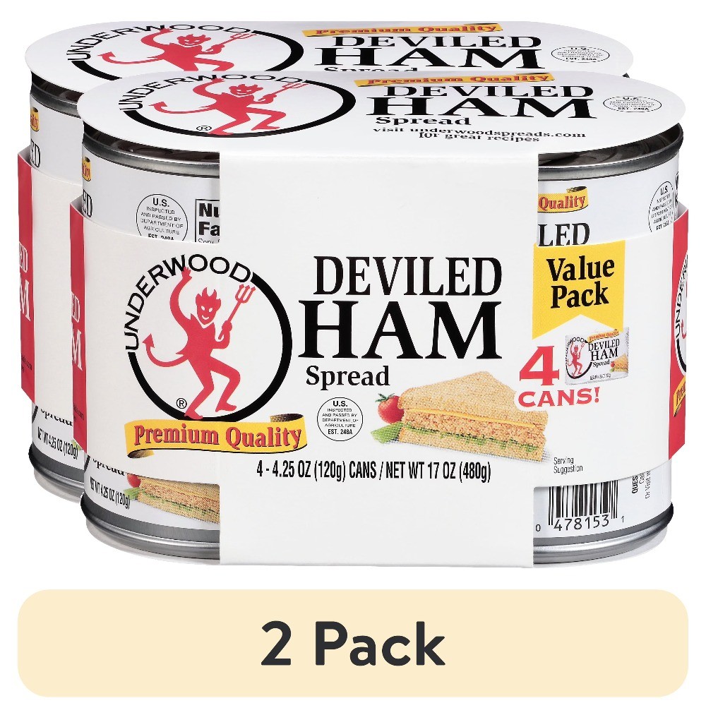 (2 pack) Underwood Deviled Ham Spread, 4.25 oz, 4 Count Cans