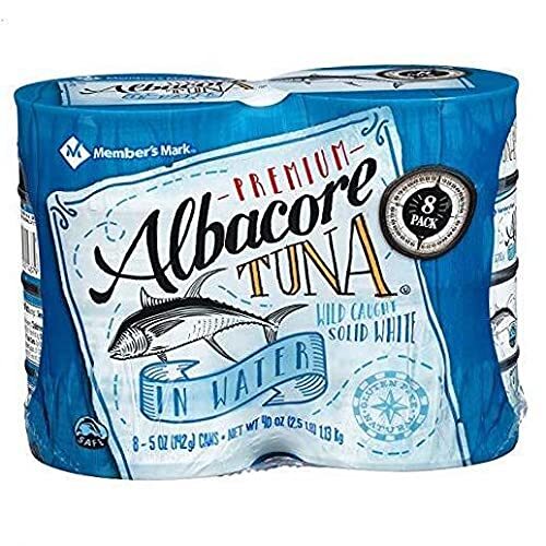 Member’s Mark Solid White Albacore Tuna, 5 Ounce (Pack of 8) (4 Pack)