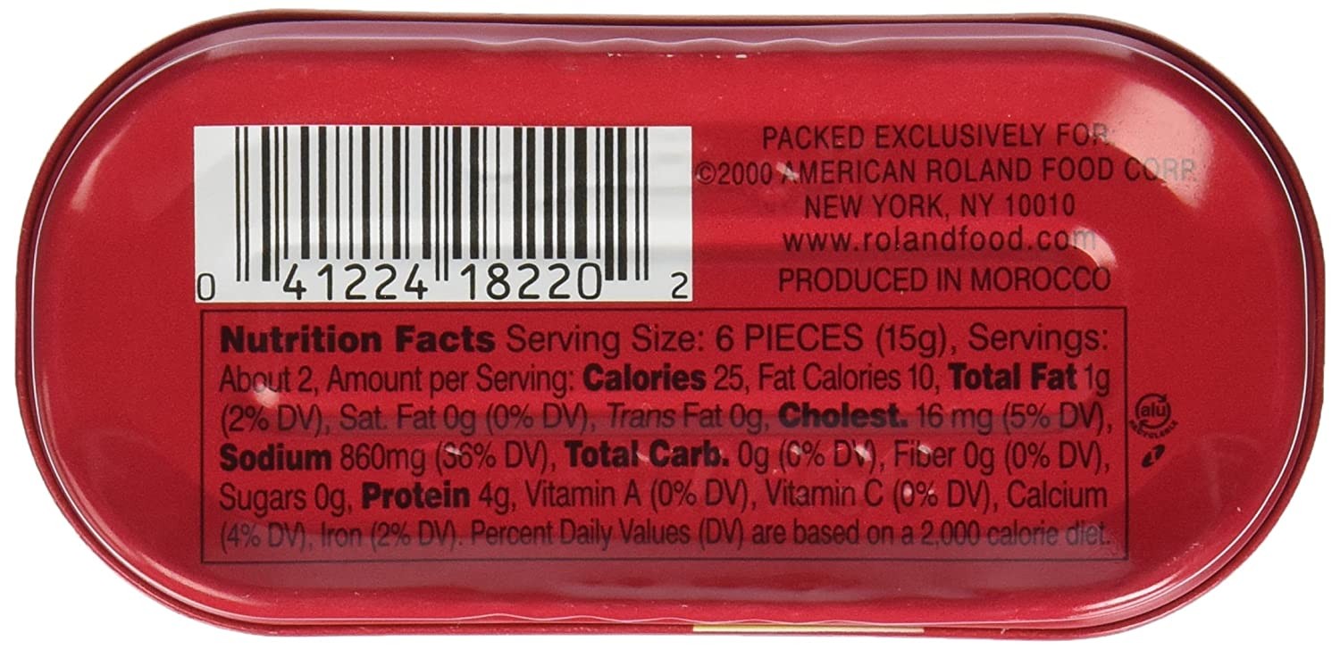 Roland Foods Anchovies Fillets, Flat in Olive Oil, 2 Ounce
