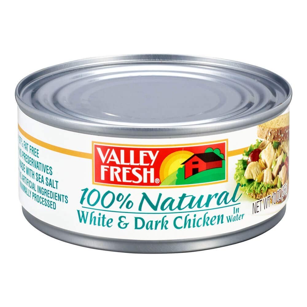 , Chuck Chicken in Water, White & Dark, 10 Ounce (Pack of 12)