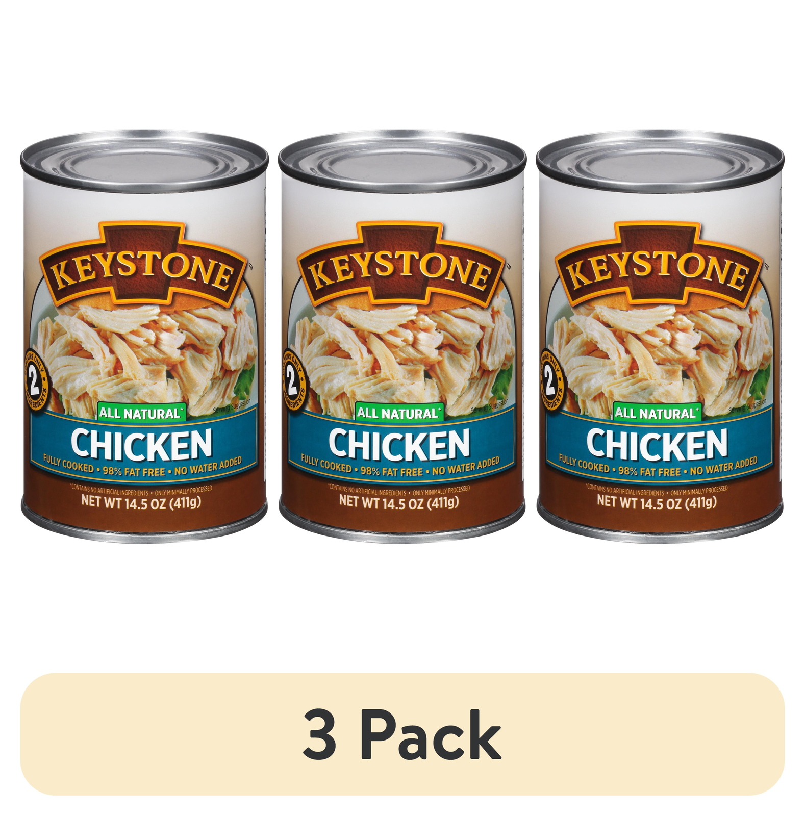 (3 Pack) All Natural Chicken, 14.5 Oz Can