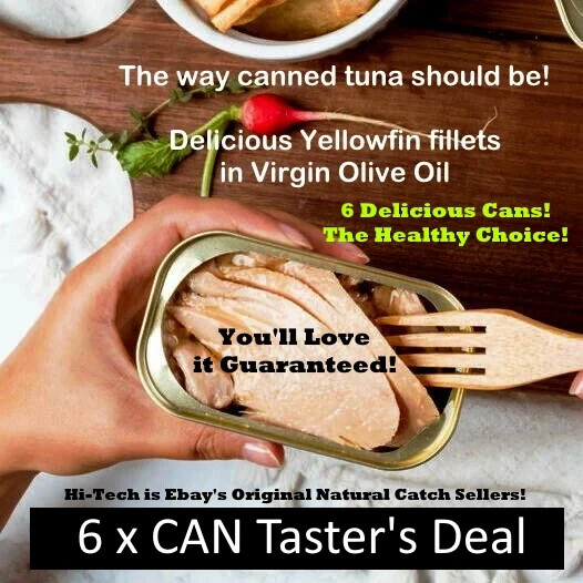 NATURAL CATCH ⭐ 6 Pack ⭐ Canned Yellowfin Tuna Fish in Olive Oil ⭐ DELICIOUS!