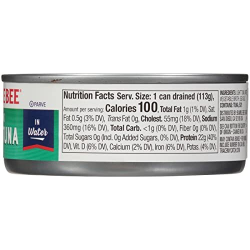 Chunk Light Tuna in Water, 5 oz Cans (Pack of 48) – Wild Caught Tuna – 22g Pr…