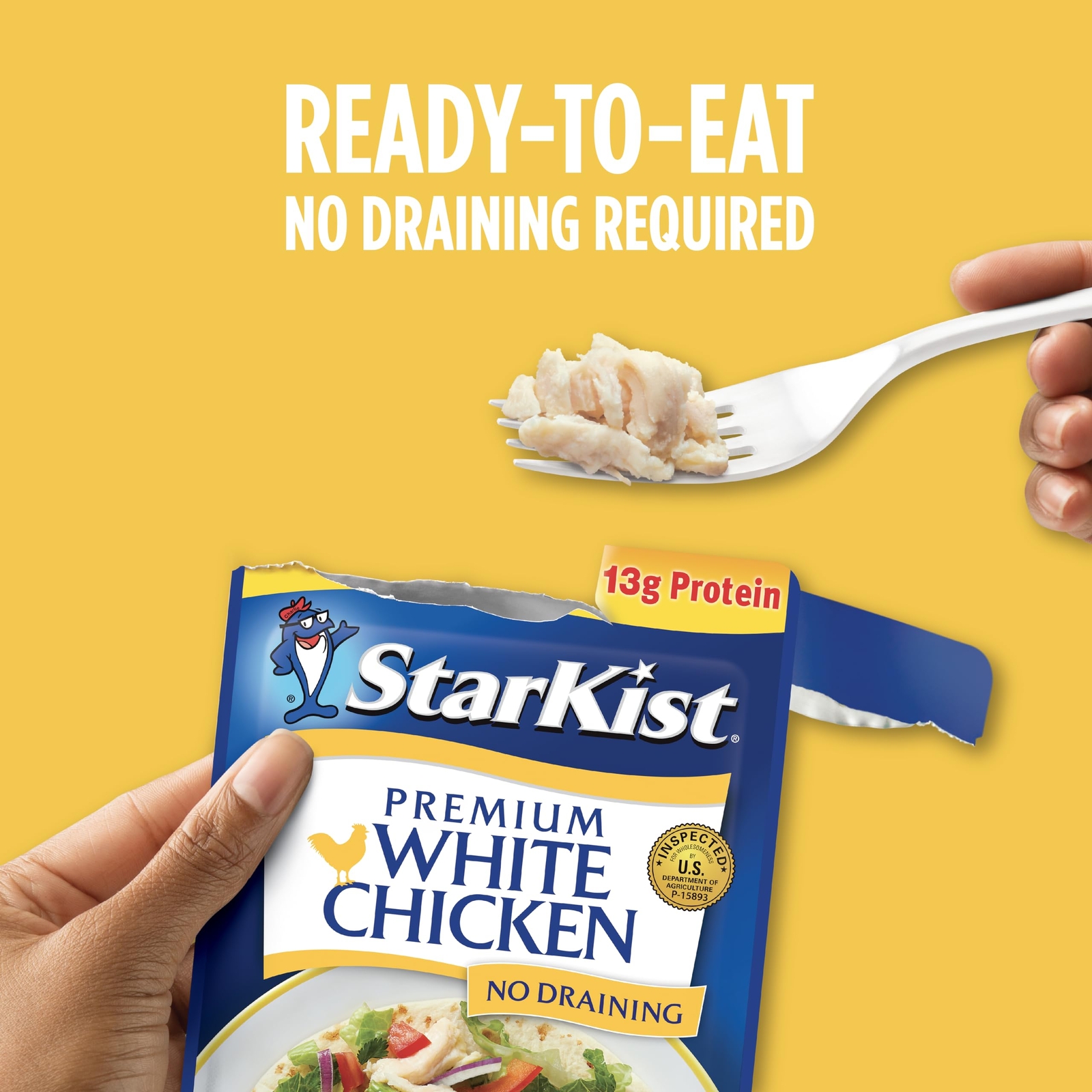 Premium White Chicken – 2.6 oz Pouch Pack of 12