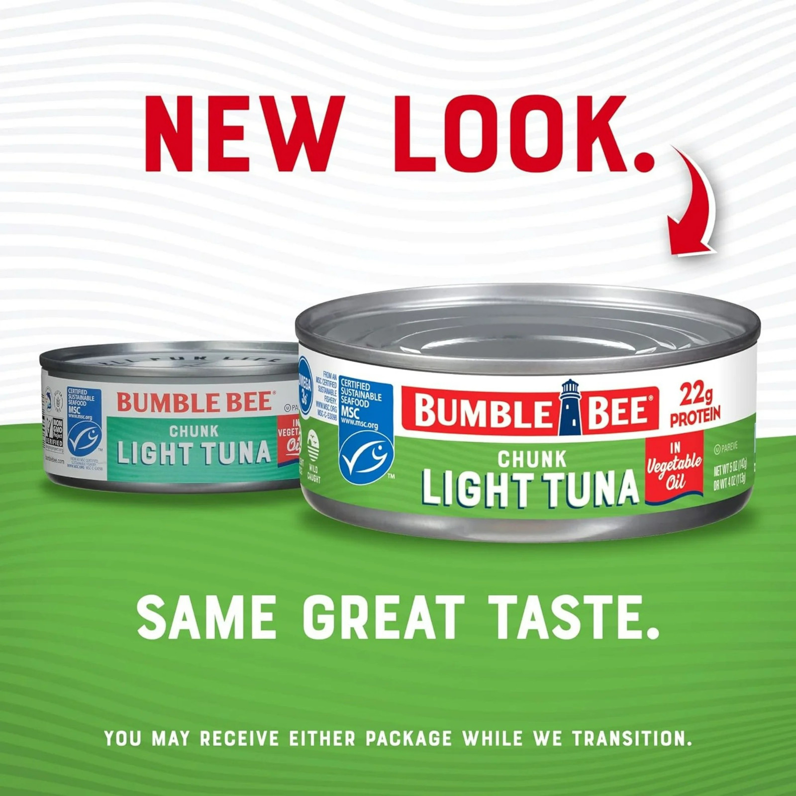 (24 pack) Bumble Bee Chunk Light Tuna in Vegetable Oil Wild Caught Skipjack Tuna