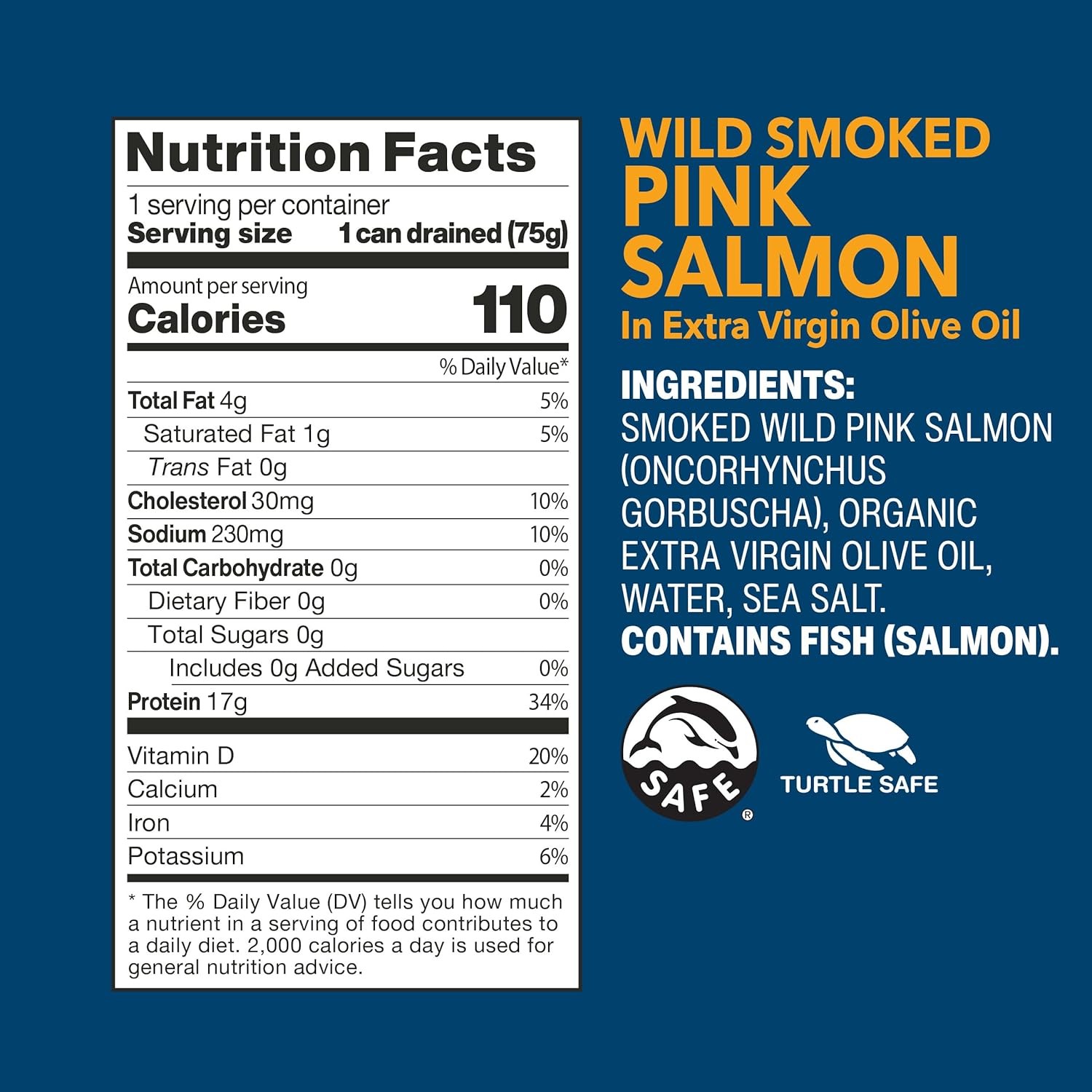 Wild Planet Wild Smoked Pink Salmon Fillets in Extra Virgin Olive Oil 3.9 oz