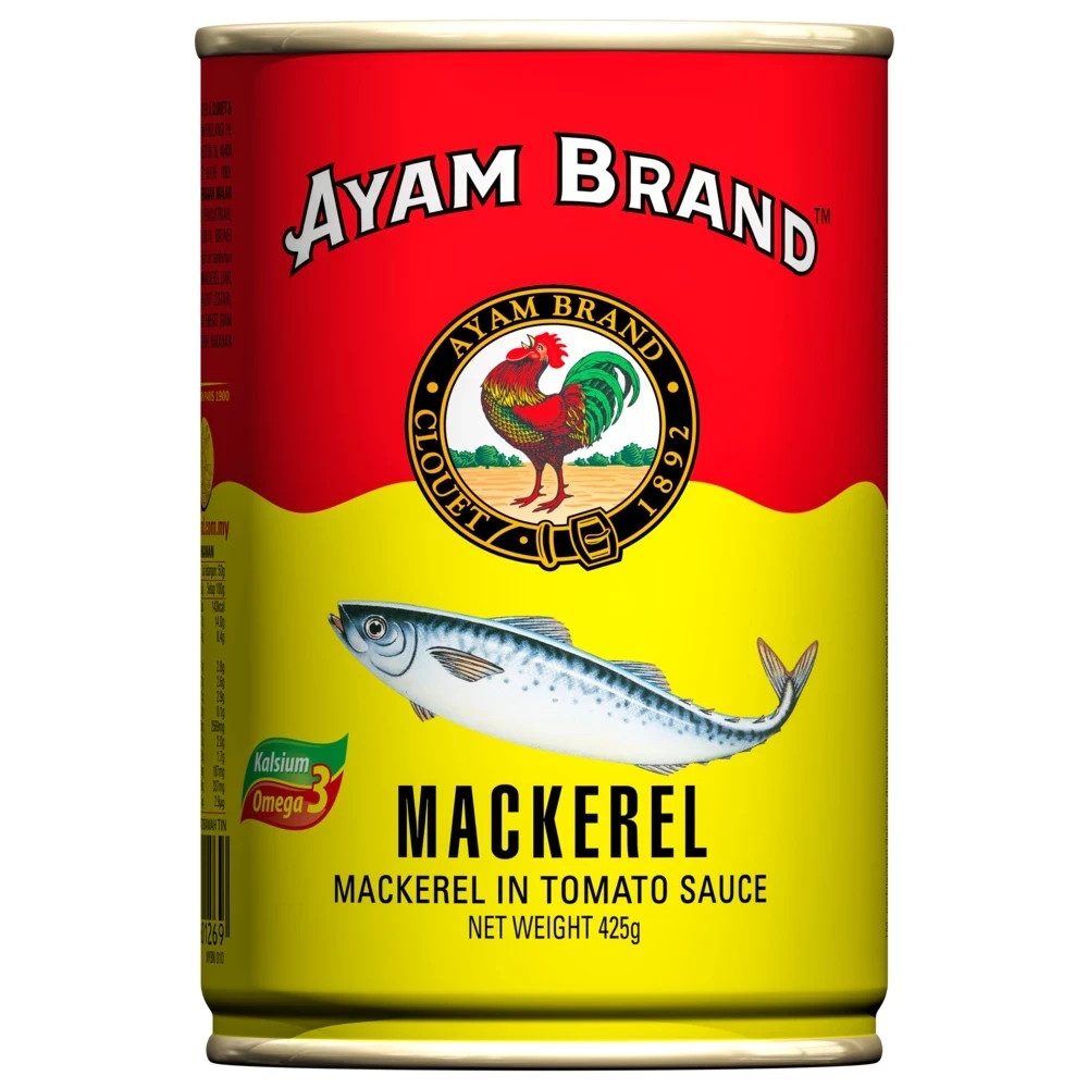 Ayam Brand Canned Mackerel in Tomato Sauce 425g Convenient Pantry Food