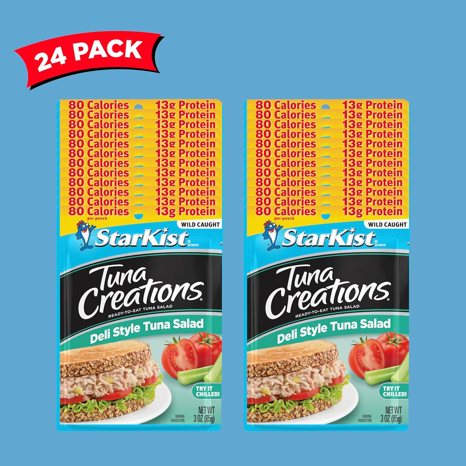 Tuna Creations Ready to Eat Meals Tuna Salad, 3 Oz Pouch (24 Pack) Deli Style Tu