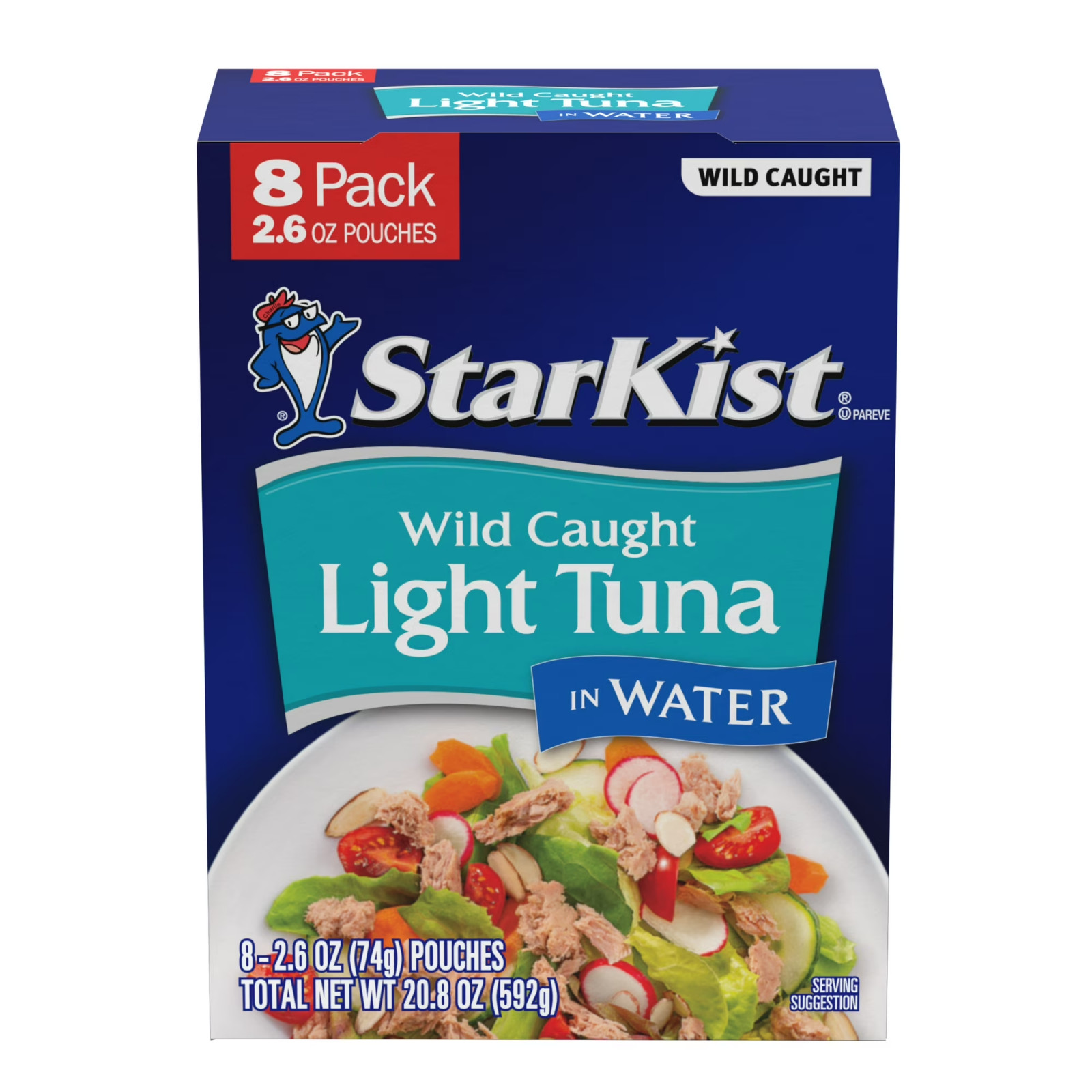 StarKist Chunk Light Tuna in Water 2.6 oz Pouch 8 Pack