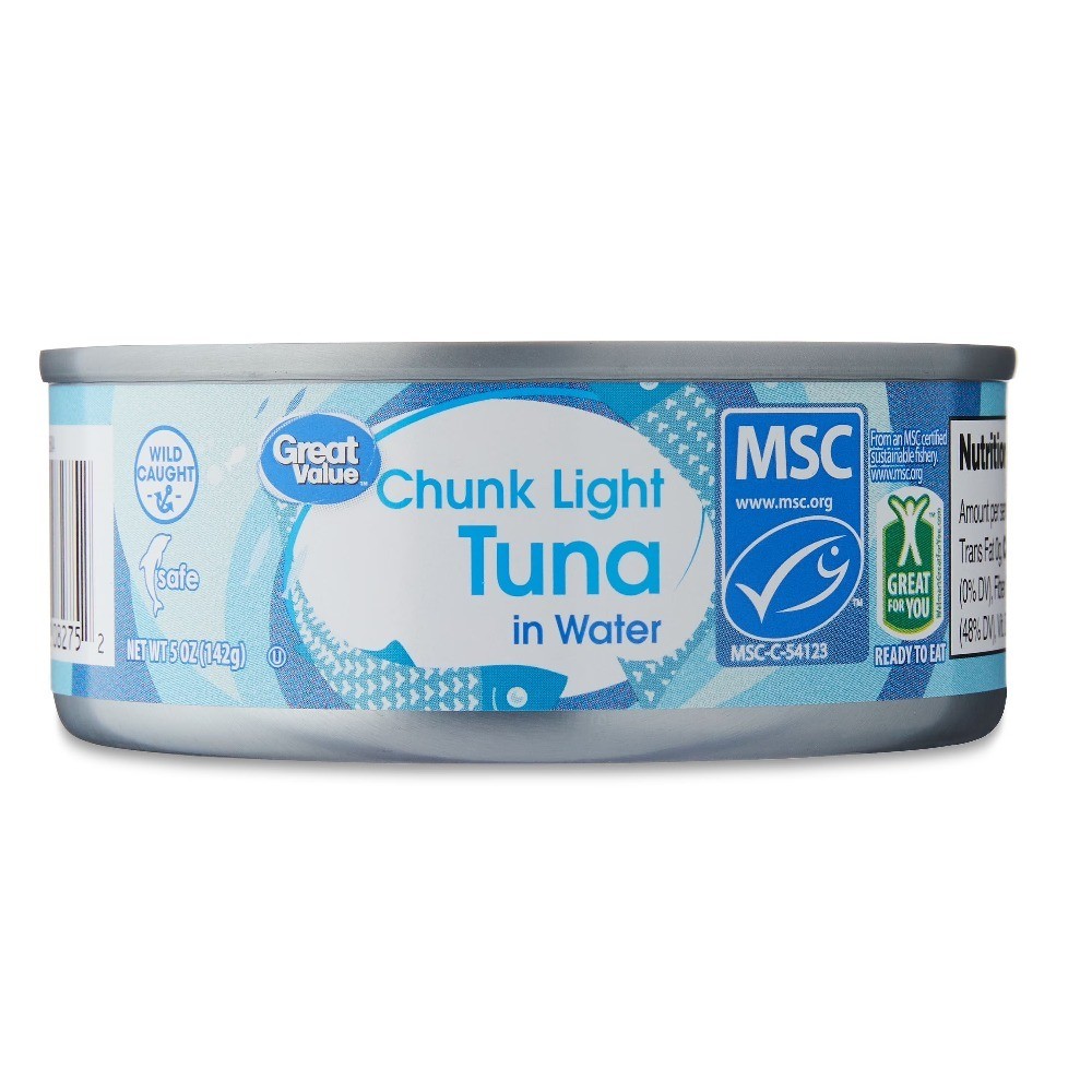 (6 pack) Chunk Light Tuna in Water, 5 oz, 4 Pack