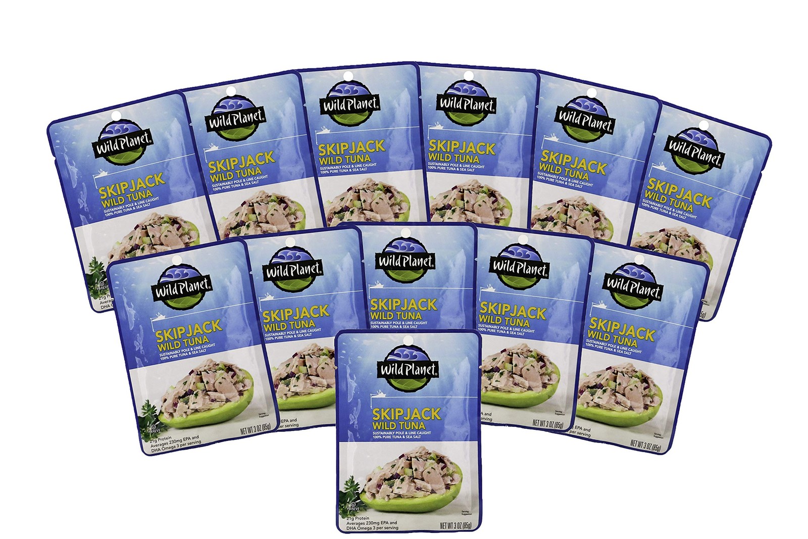 Wild Planet Skipjack Wild Tuna, Sea Salt, Pouch, Keto and Paleo, 3rd Party Me…