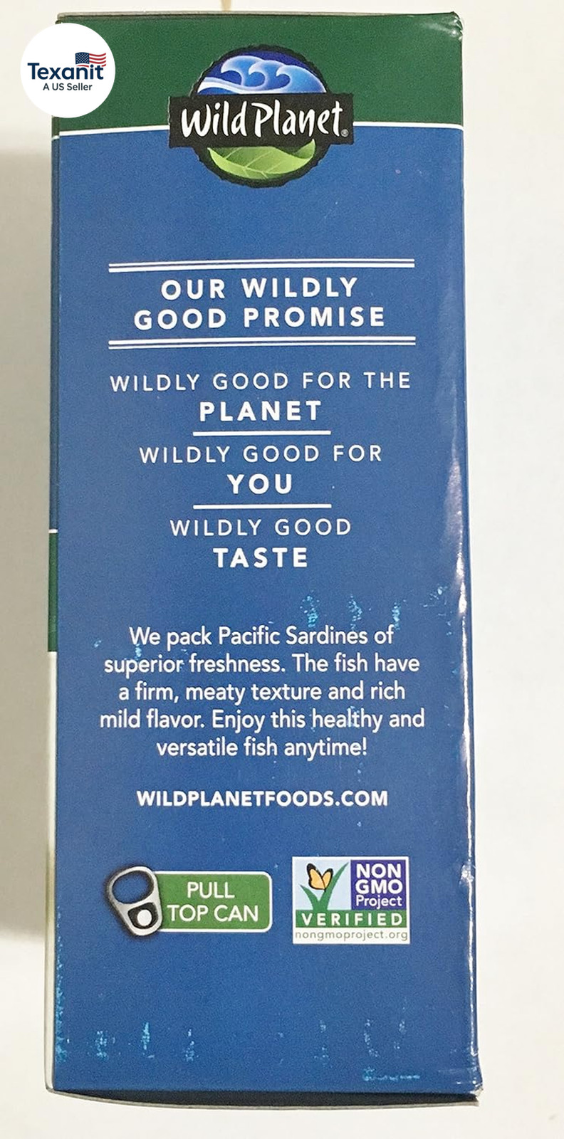Wild Pacific Sardines in Extra Virgin Olive Oil 4.375 Ozs. Pack of 18