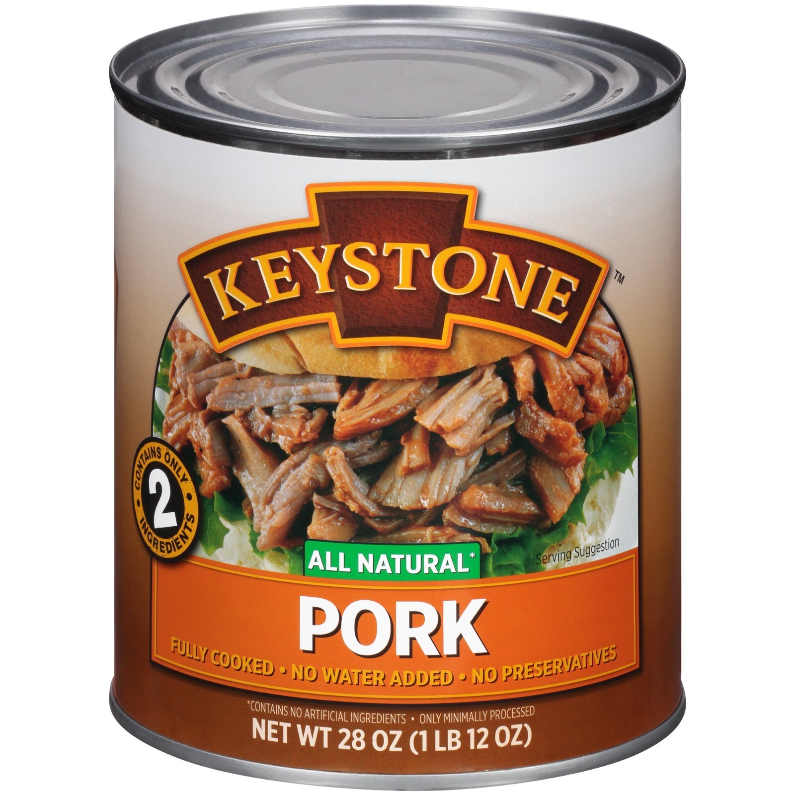 24 Pack – Keystone Meats Natural Pork Fully Cooked 28 oz Food, No Preservatives✅
