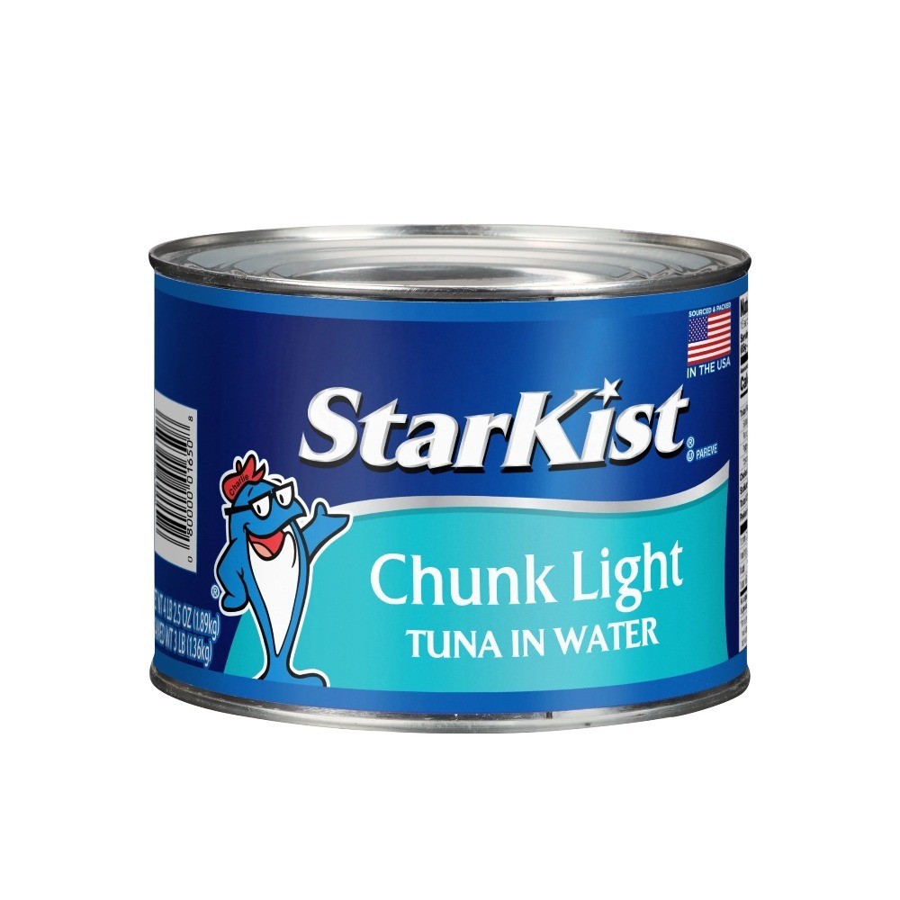 Chunk Light Tuna in Water Canned Seafood 4lb 2.5oz Large Can for Shipping