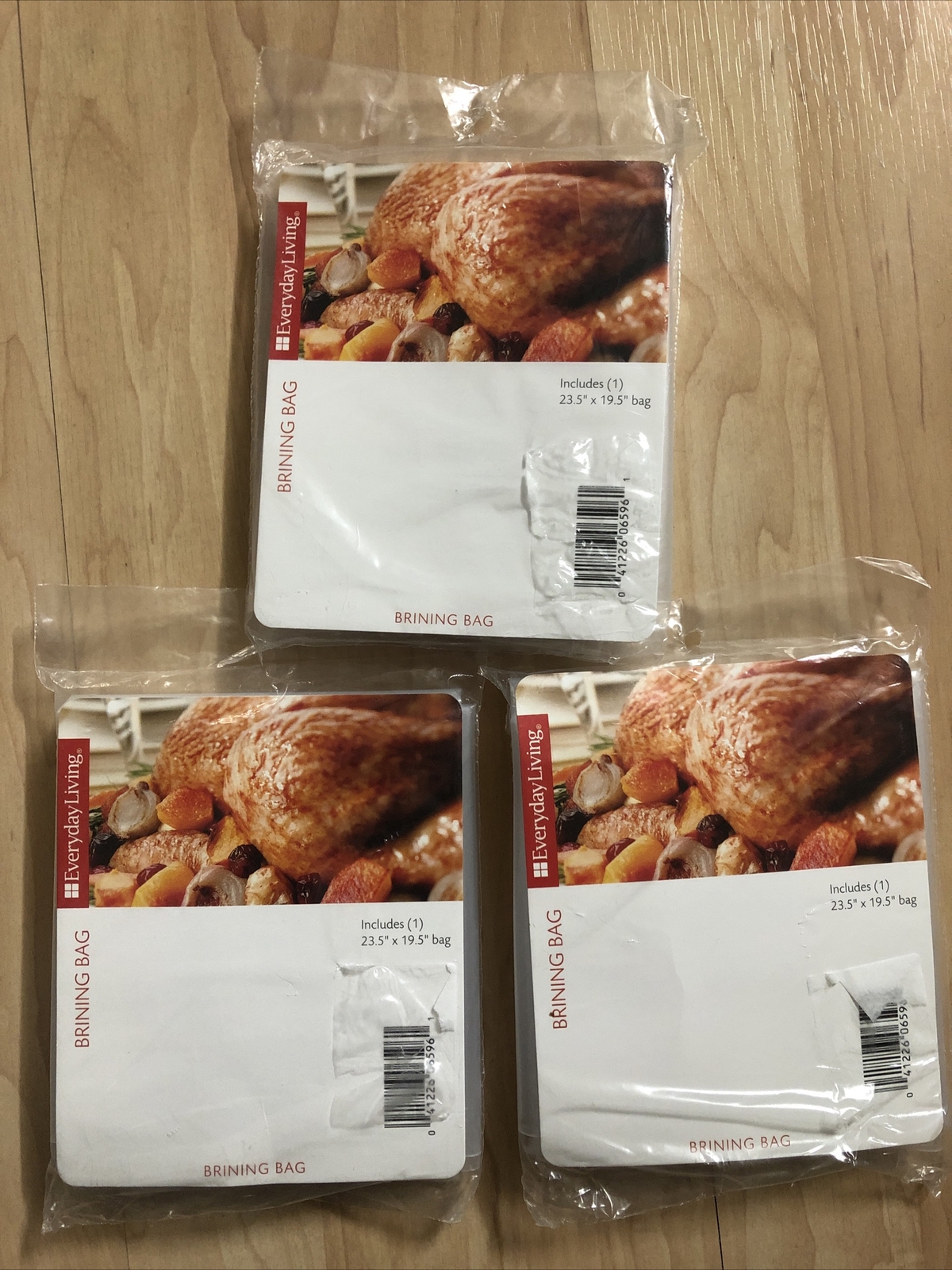 3 BRINING BAG EVERYDAY LIVING 23.5X19.5″ LEAK PROOF, TURKEY, CHICKEN UP TO 25 LB