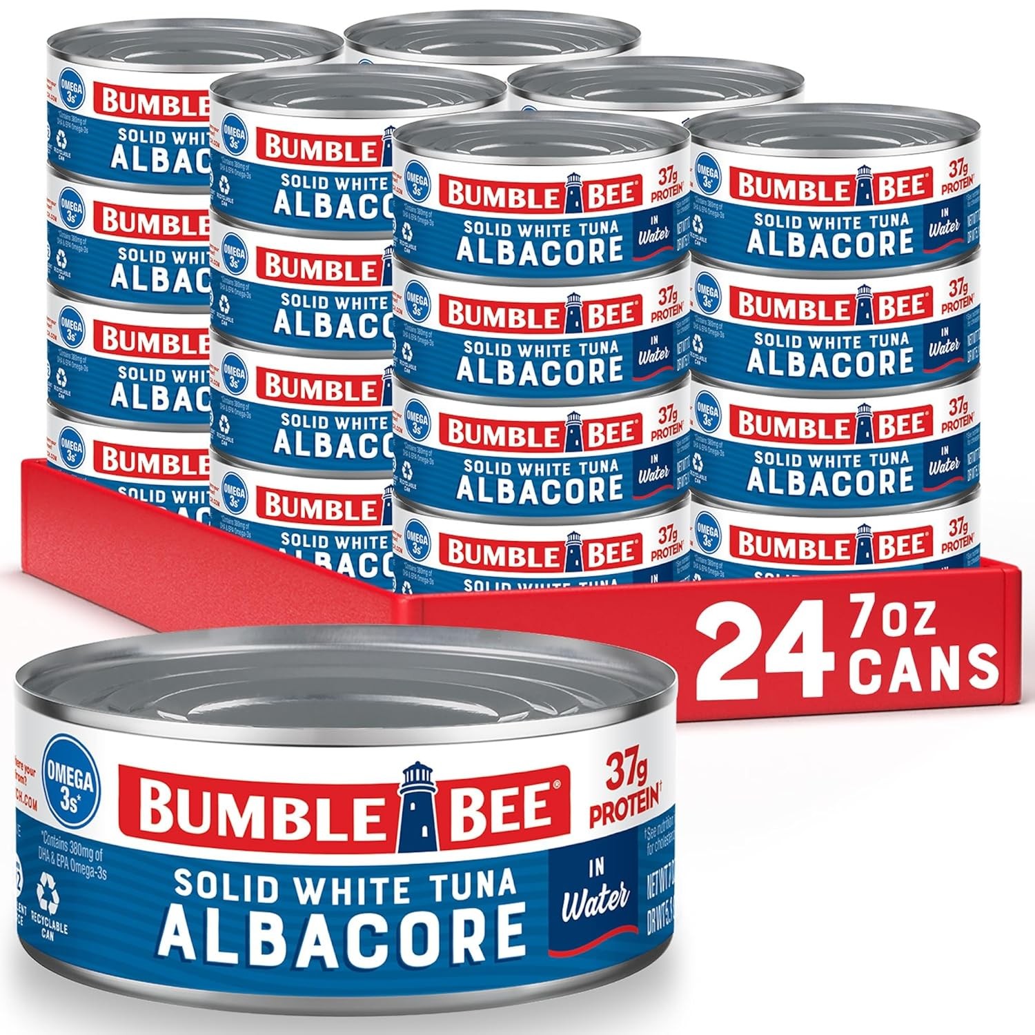 Bumble Bee Solid White Albacore Tuna in Water 7oz Can Pack of 24