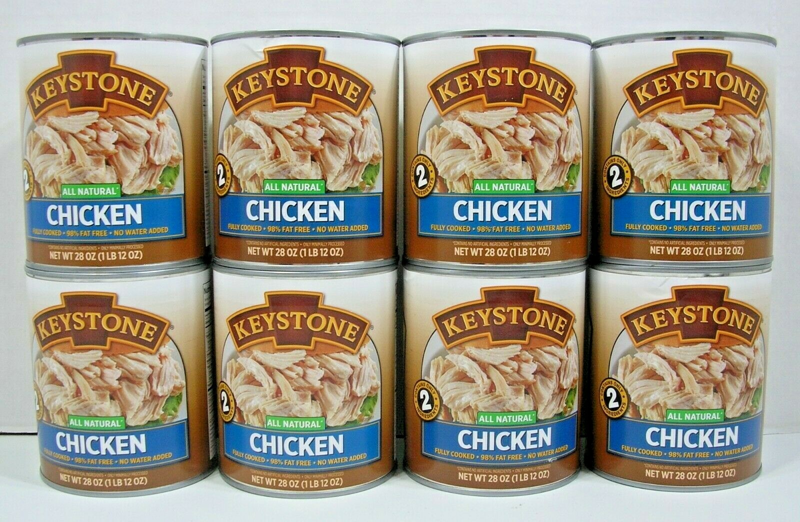 (8 Cans) Keystone Chicken **ALL NATURAL – NO PRESERVATIVES – FULLY COOKED** 28oz