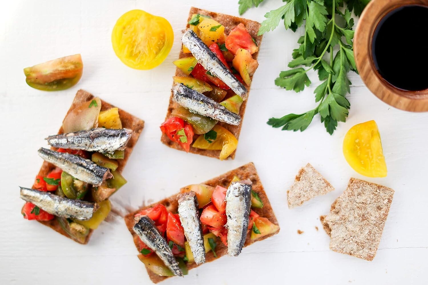 Gourmet Wild White Anchovies in Extra Virgin Olive Oil – 4.4 oz, Pack of 12