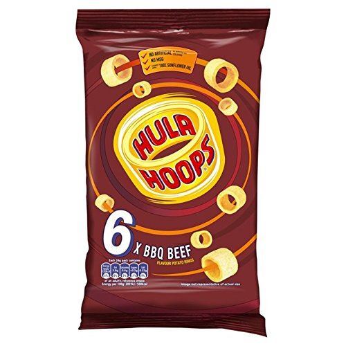 KP Hula Hoops BBQ Beef Snacks 6 Pack