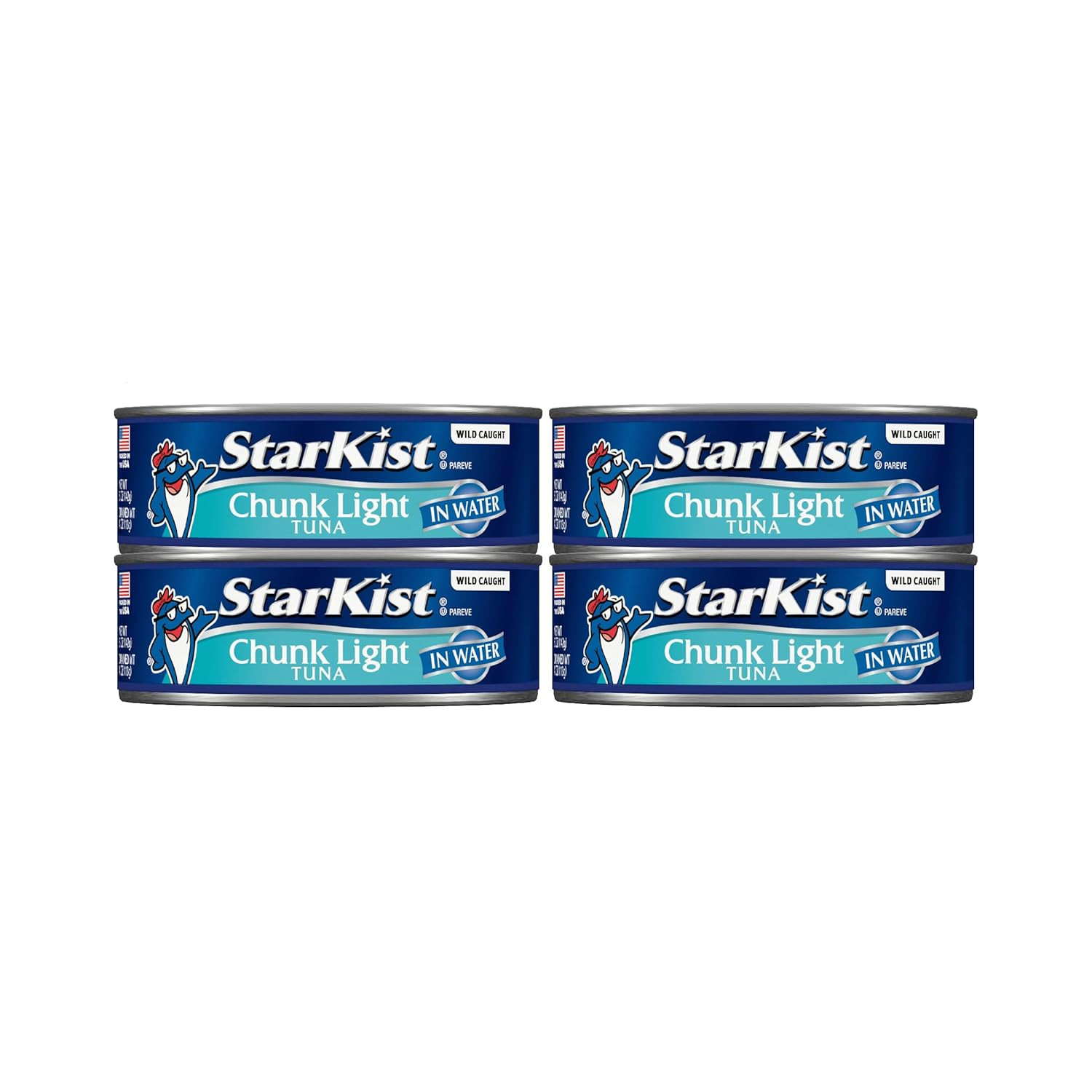 StarKist Chunk Light Tuna in Water, 5 oz (4 Pack) Canned Tuna Fish