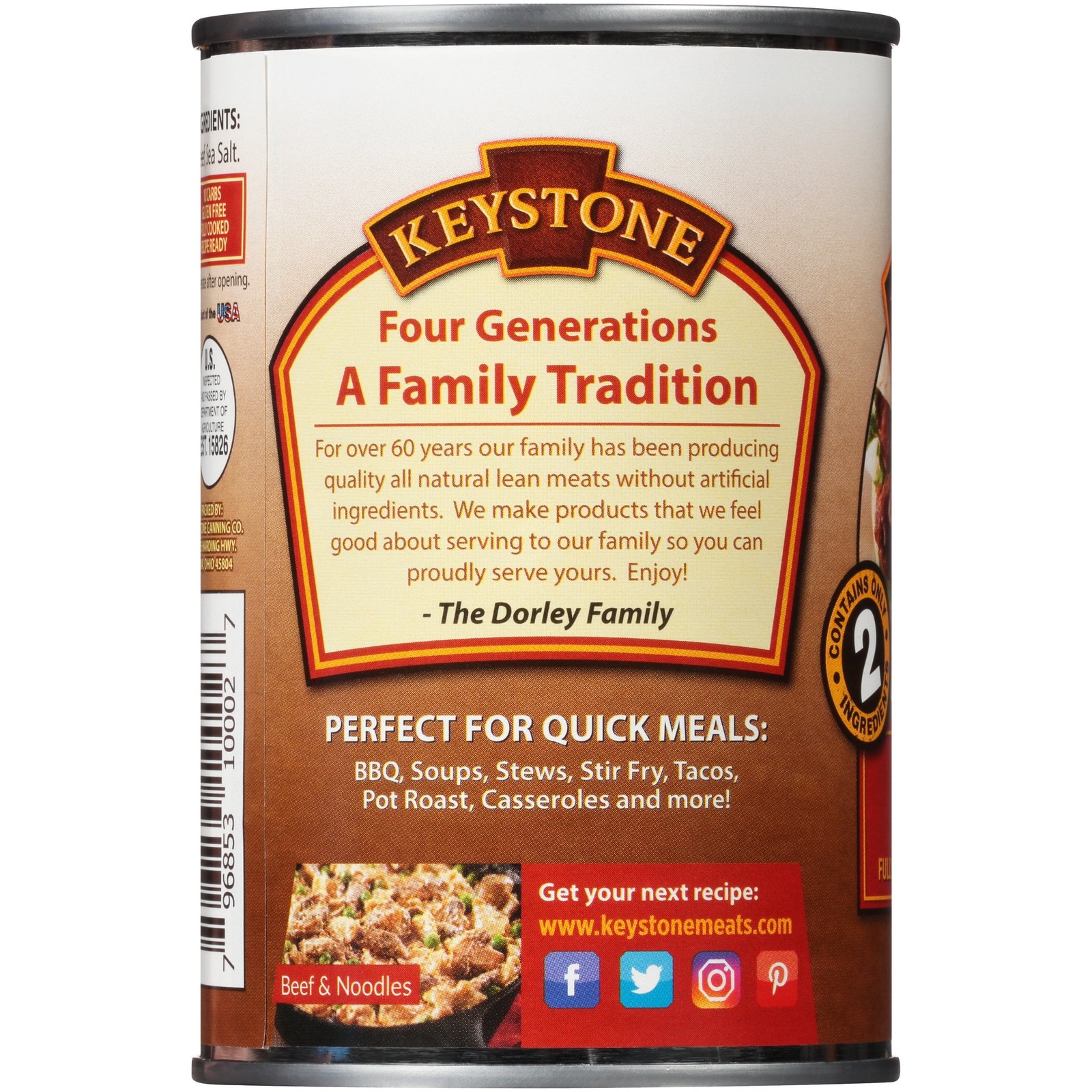 All Natural Beef, 14.5 oz Can