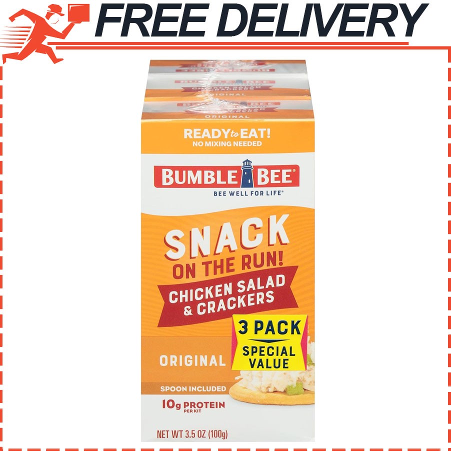 Bumble Bee Snack On The Run Protein Snack Chicken Salad w/ Crackers 3pk