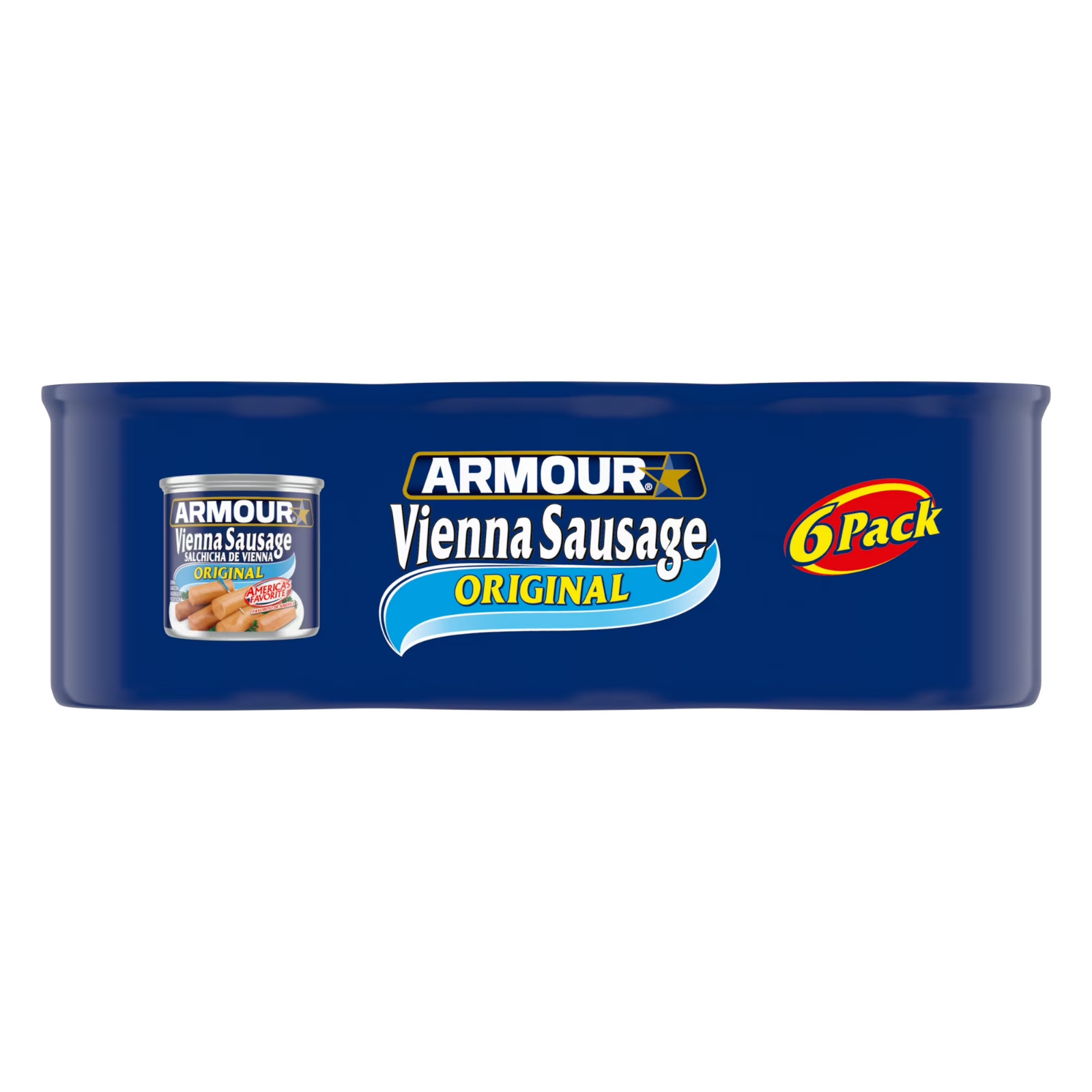 Armour Star Vienna Sausage, Smoked, Canned Sausage, 4.6 Ounce (Pack of 6)