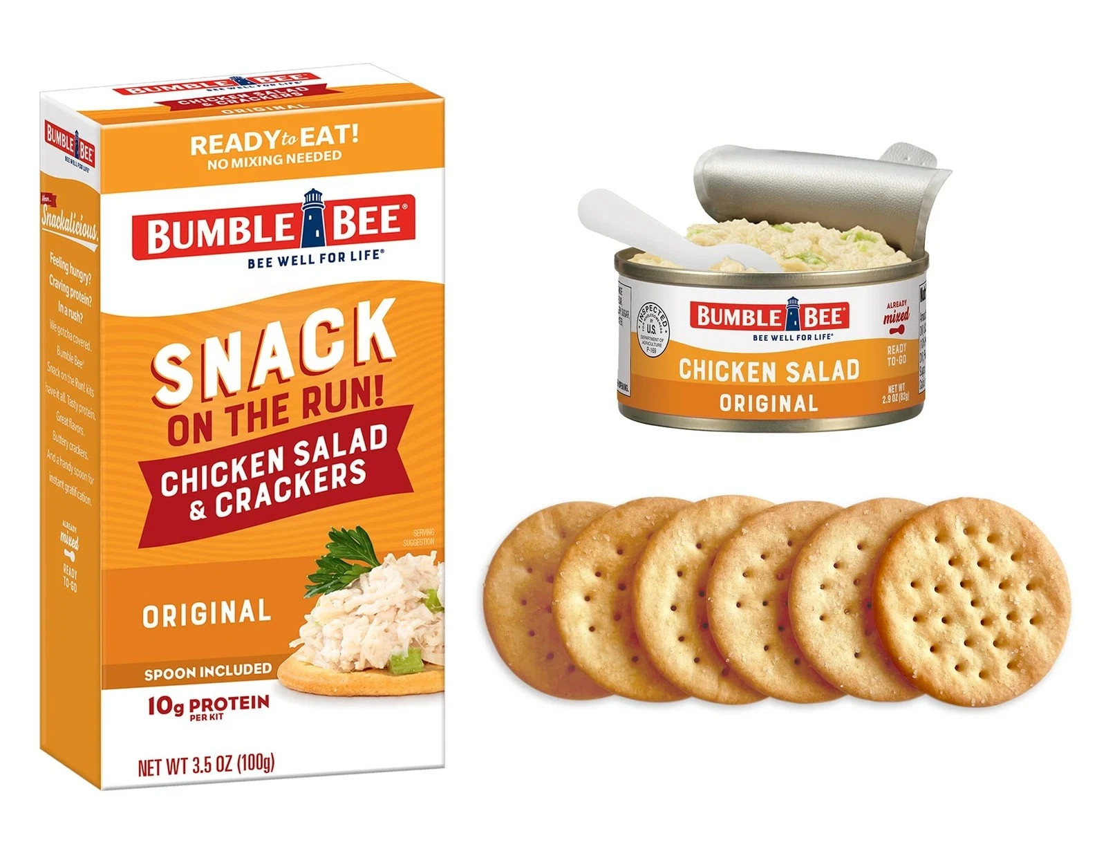 Bumble Bee Snack on the Run Chicken Salad with Crackers Kit, 3.5 oz Pack of 12