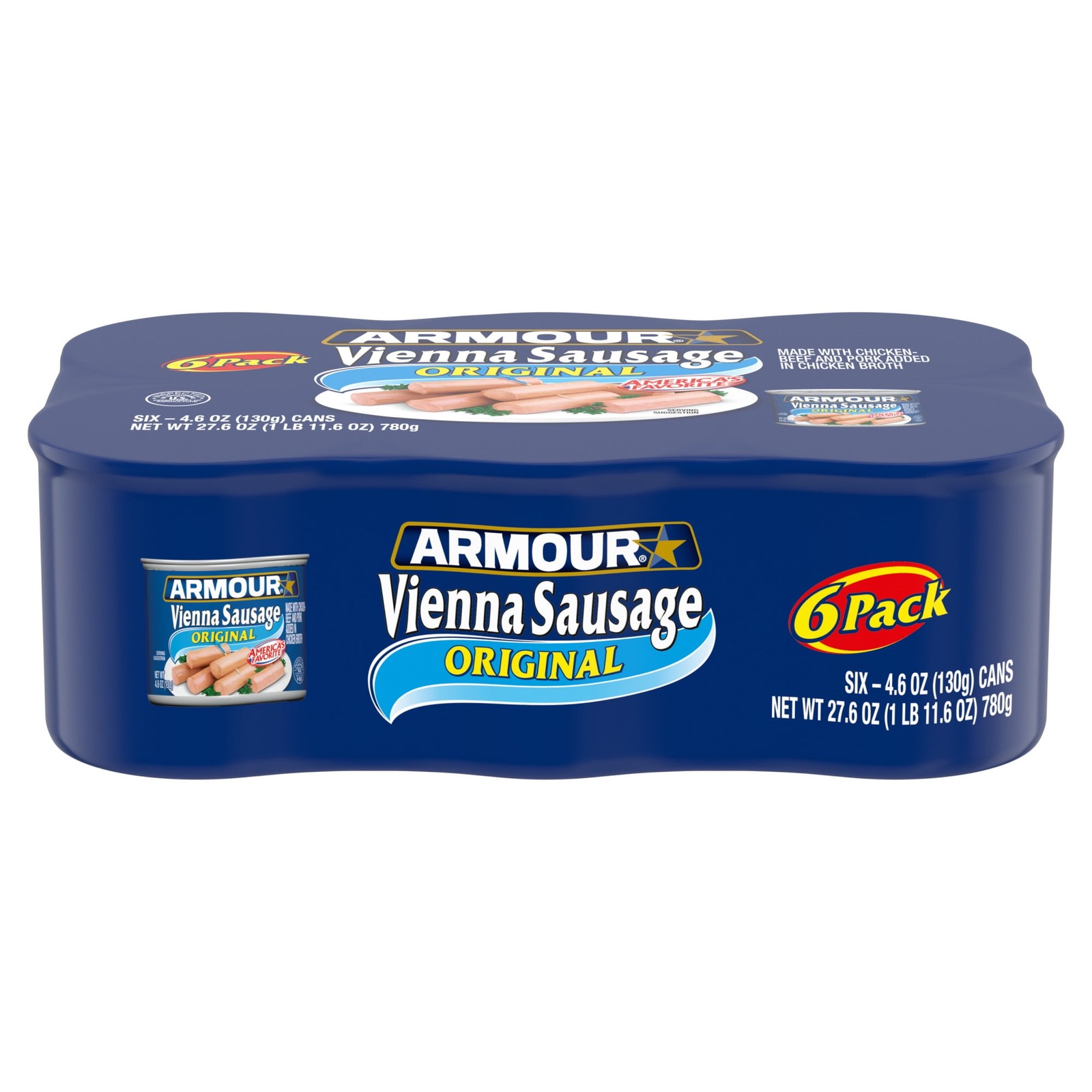 (3 pack) Armour Star Vienna Sausage, Original Flavor, Canned Sausage