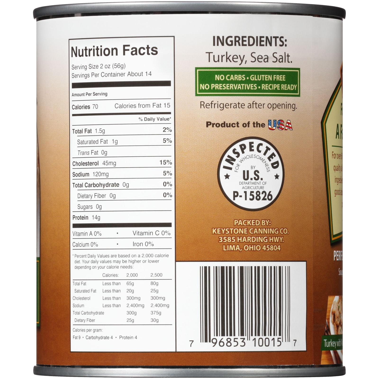 (4 Pack) All Natural Turkey, 28 Oz Can