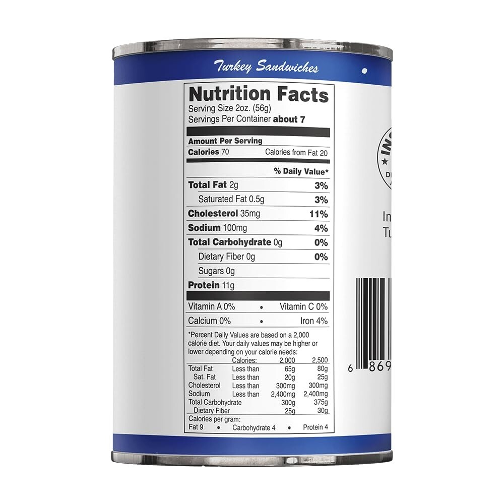 6 Cans- Werling & Sons Fully Cooked Canned Turkey Meat 14.5 Oz Heat & Eat Food
