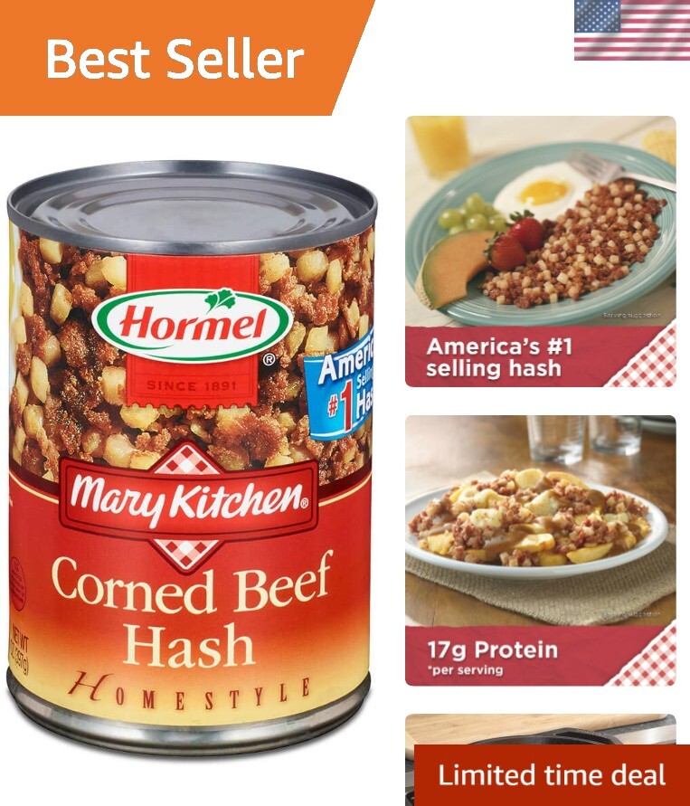 Satisfying 14 Ounce Corned Beef Hash – 12 Cans Packed with Flavor and Protein