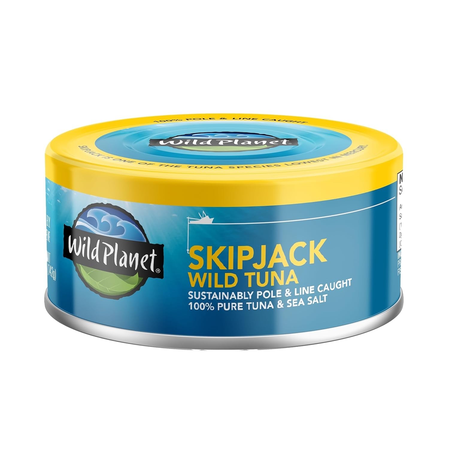 Skipjack Wild Tuna, Sea Salt, Canned Tuna, Pole & Line Sustainably Wild-Caugh…