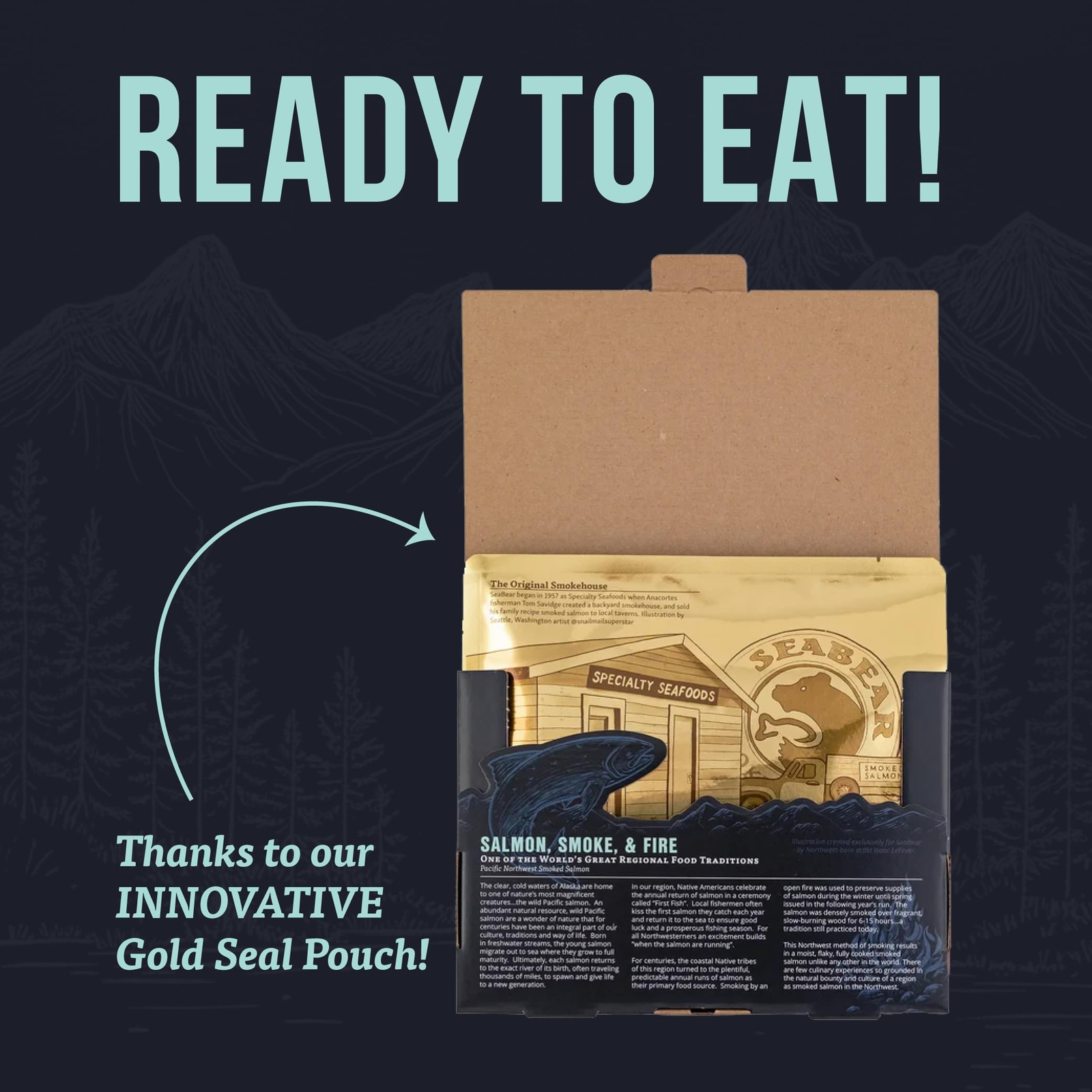 SeaBear – Premium Wild Alaskan Smoked Sockeye Coho and Pink Salmon Trio – 18o…