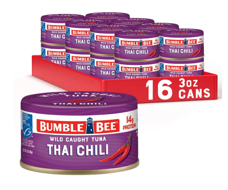 Bumble Bee Snackers Thai Chili – 14g Protein per Serving – No Draining, Ready to