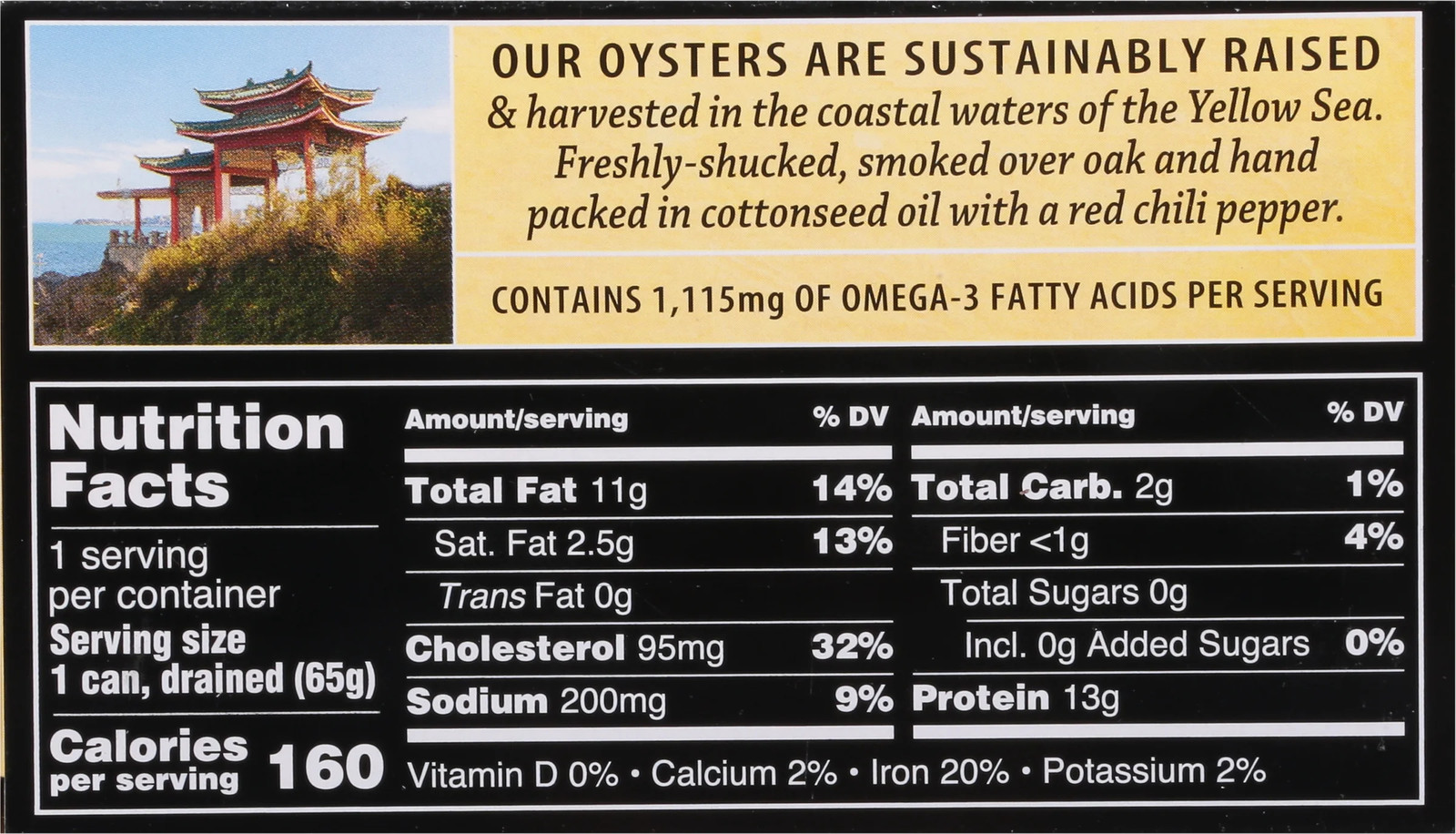 3 Pack Smoked Oysters with Red Chili Pepper 3oz Cans Wild Caught Seafood