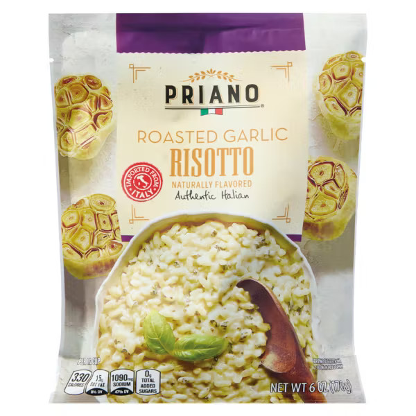 Priano Roasted Garlic Risotto, 6 oz – Pack of 3