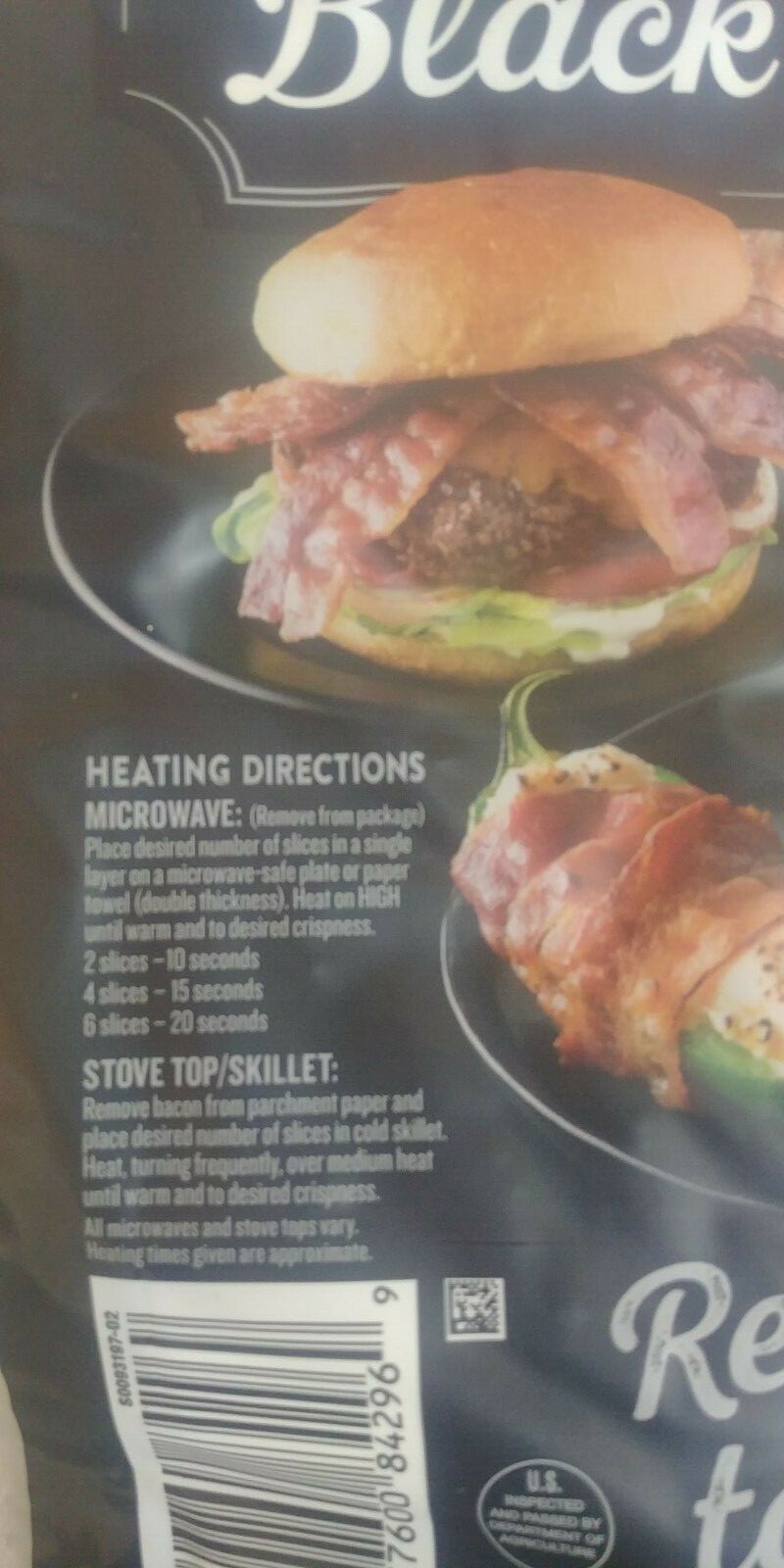 Hormel Black Label Fully Cooked Bacon 72 slices – pack of 4
