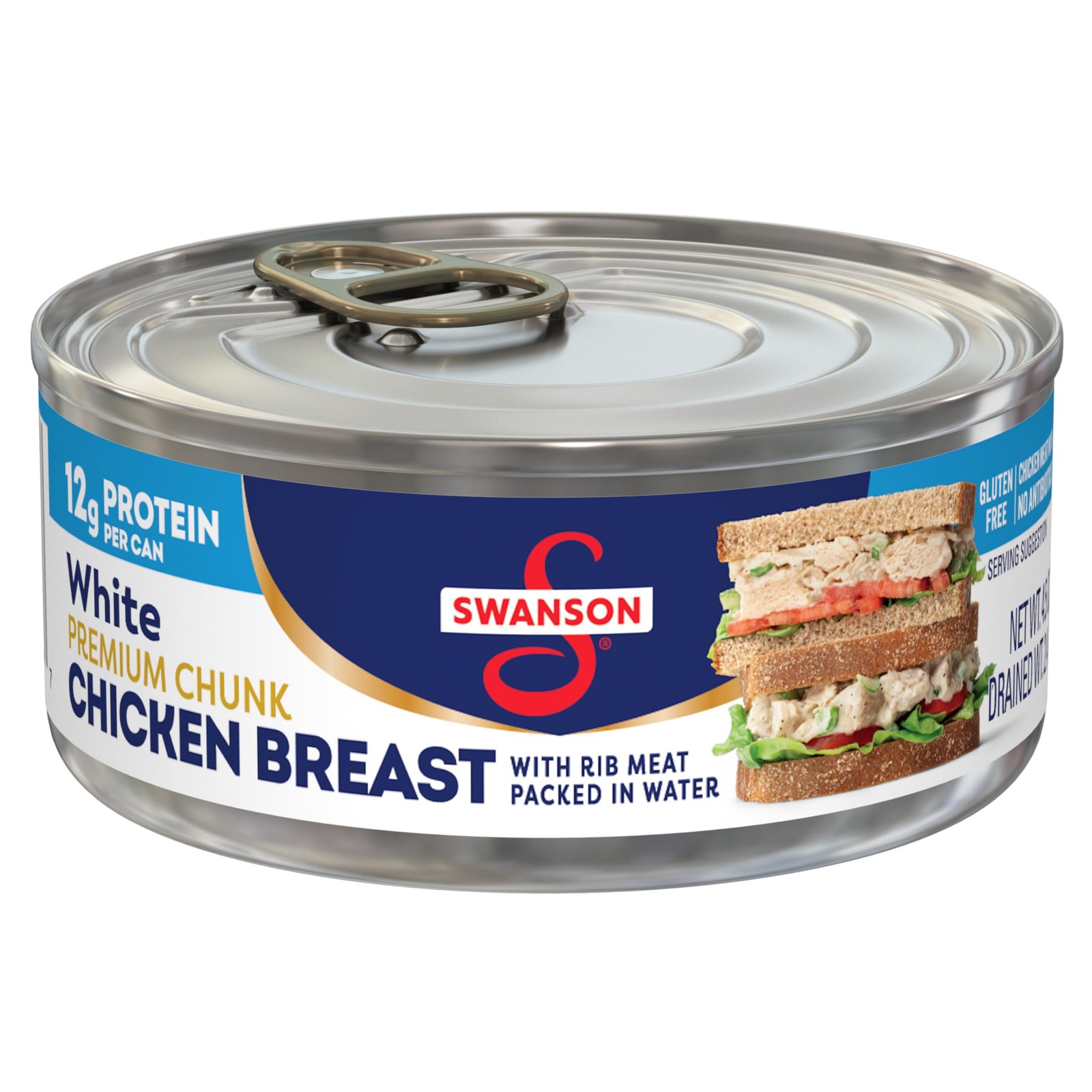 Swanson White Premium Chunk Canned Chicken Breast in 4.5 oz (Pack of 1)