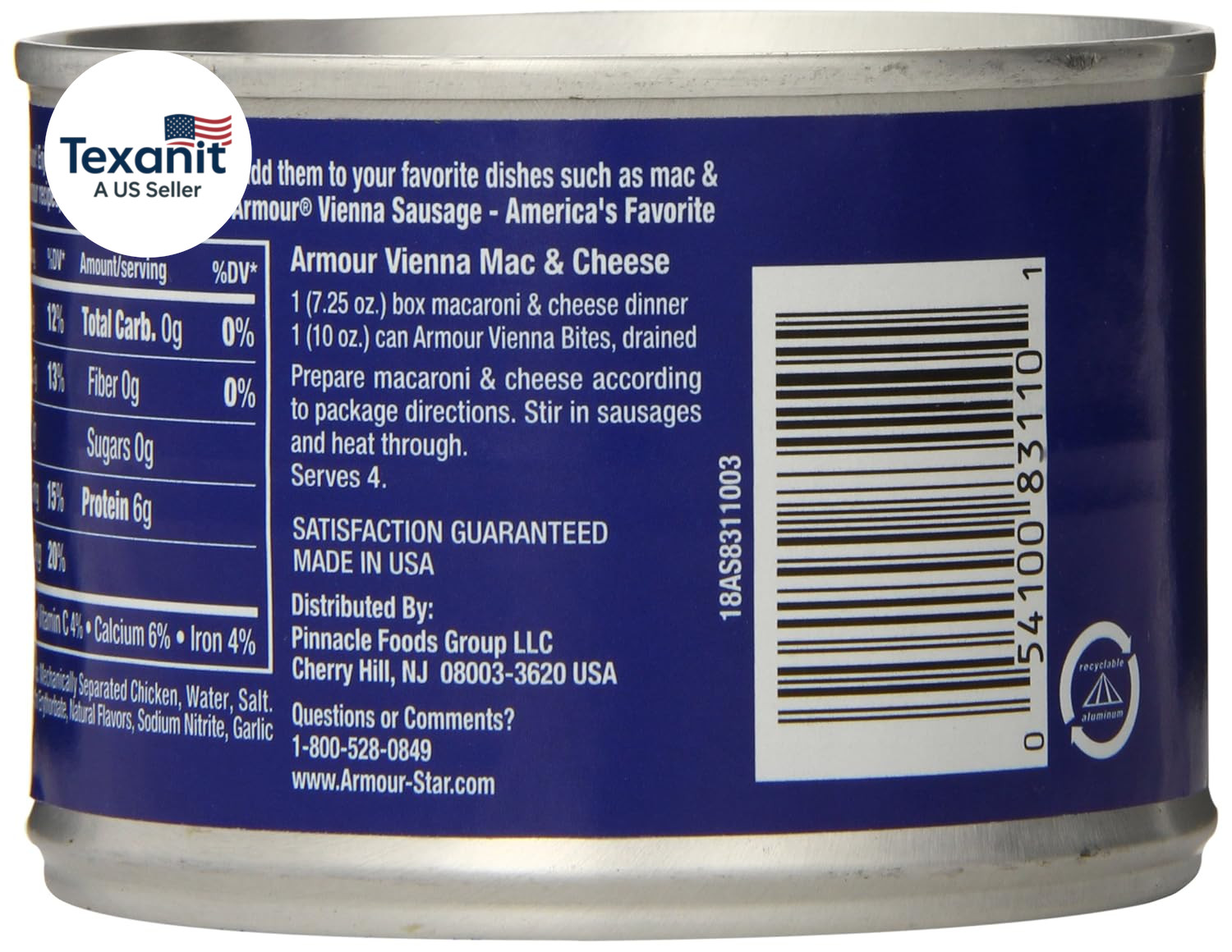 Star Chicken Vienna Sausage Bites, Canned Sausage, 10 OZ (Pack of 12)